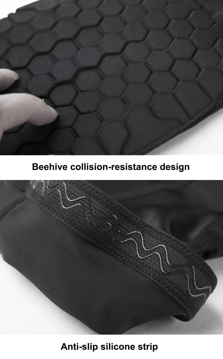 1 PC Beehive Shaped Sports Collision-resistant Lycra Elastic Knee Support Guard, Long Version, Size: XL(Black)