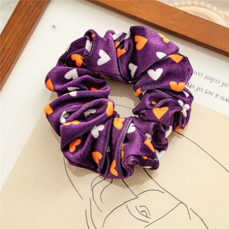 10PCs Women's Hair Ring Halloween Exquisite Autumn and Winter Flannel Women's Hair Ring