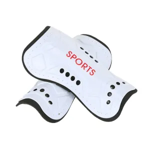 2 Pairs Football Shin Pads Professional Game Training Sports Knee Pads, Color: HTB02 White L