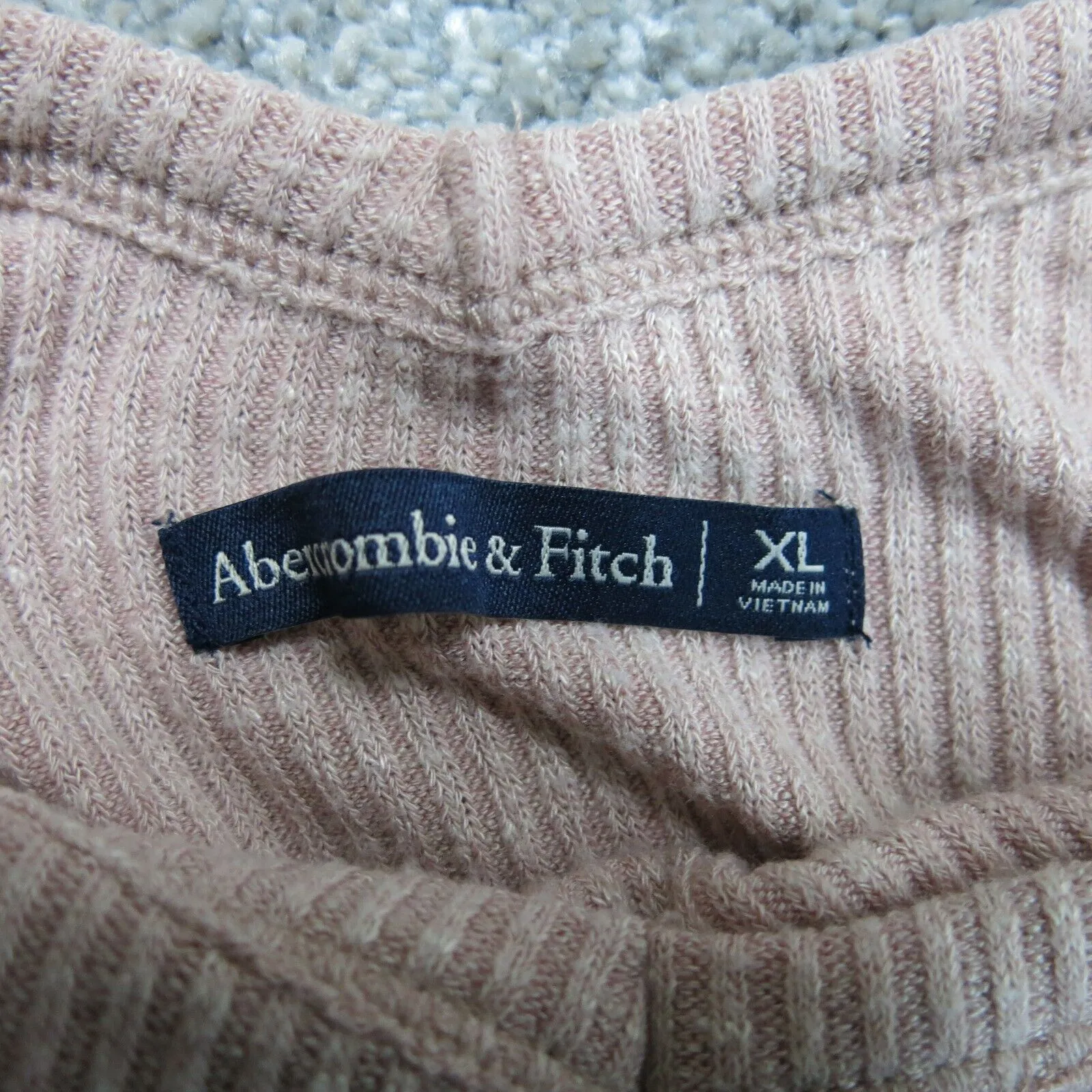 Abercrombie & Fitch Womens Front Knot Knitted Top Short Sleeve Pink Sze X Large