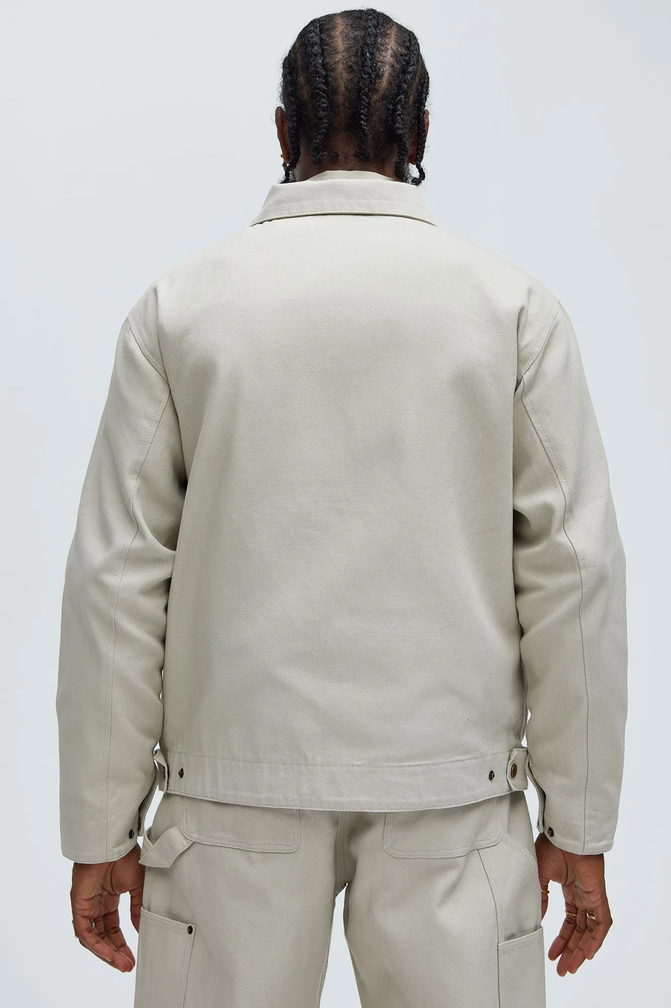 Alexander Utility Canvas Zip Work Jacket - Off White