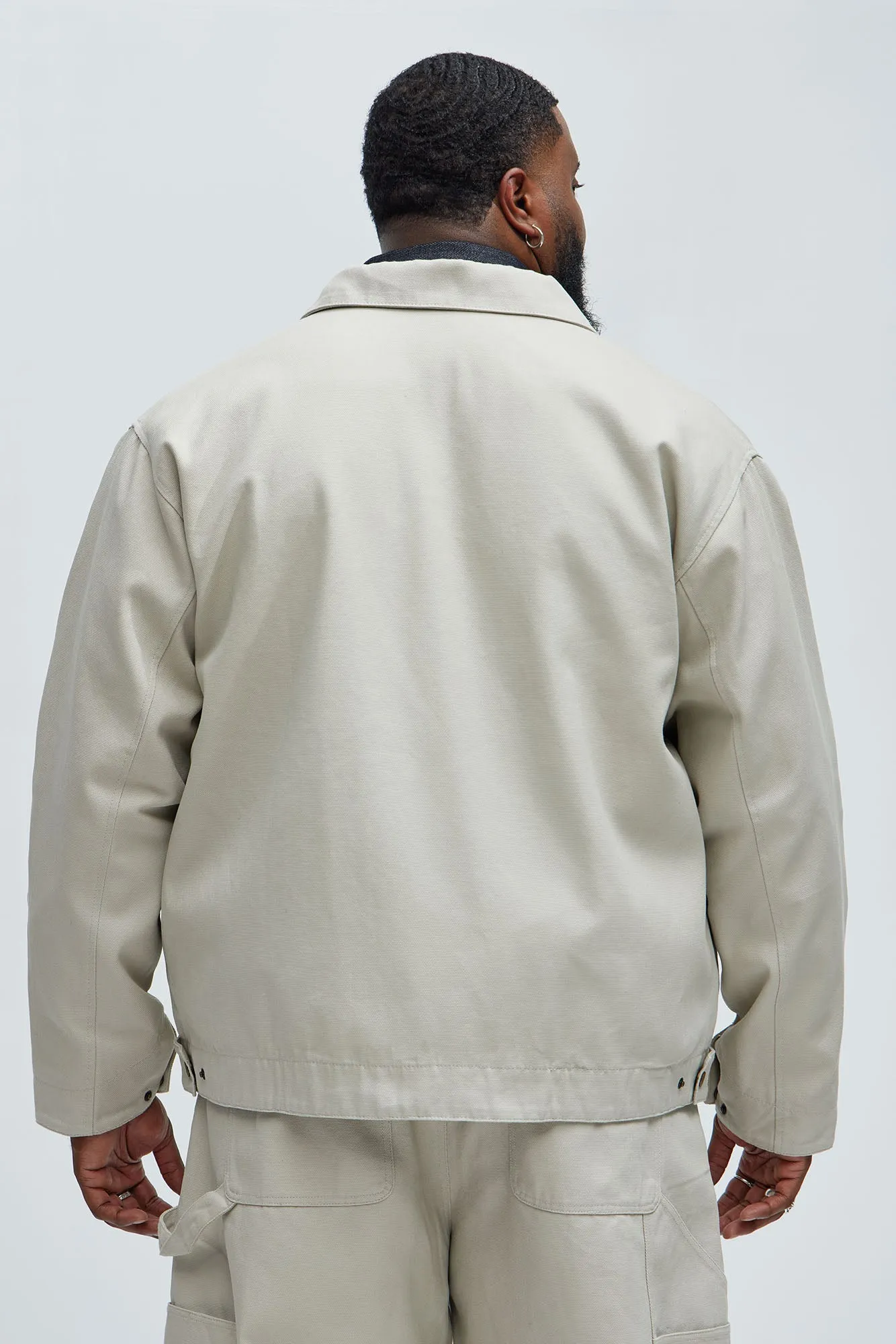 Alexander Utility Canvas Zip Work Jacket - Off White