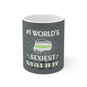 Aromantic Pride Flag Ceramic Mug - #1 World's Sexiest Maddy