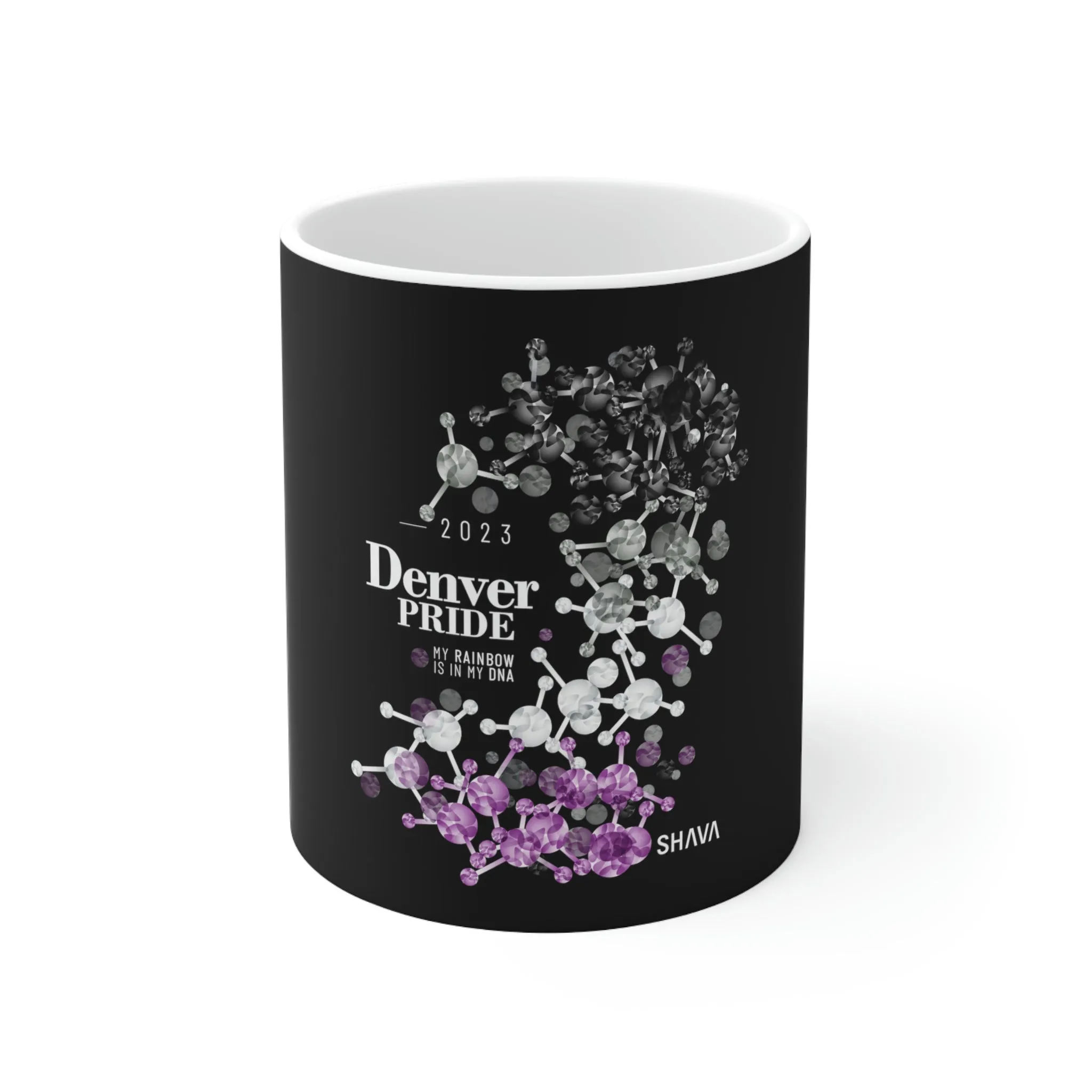 Asexual Flag Ceramic Mug Denver Pride - Rainbow Is In My DNA