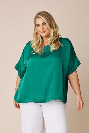 Bianca Short Sleeve Top Emerald