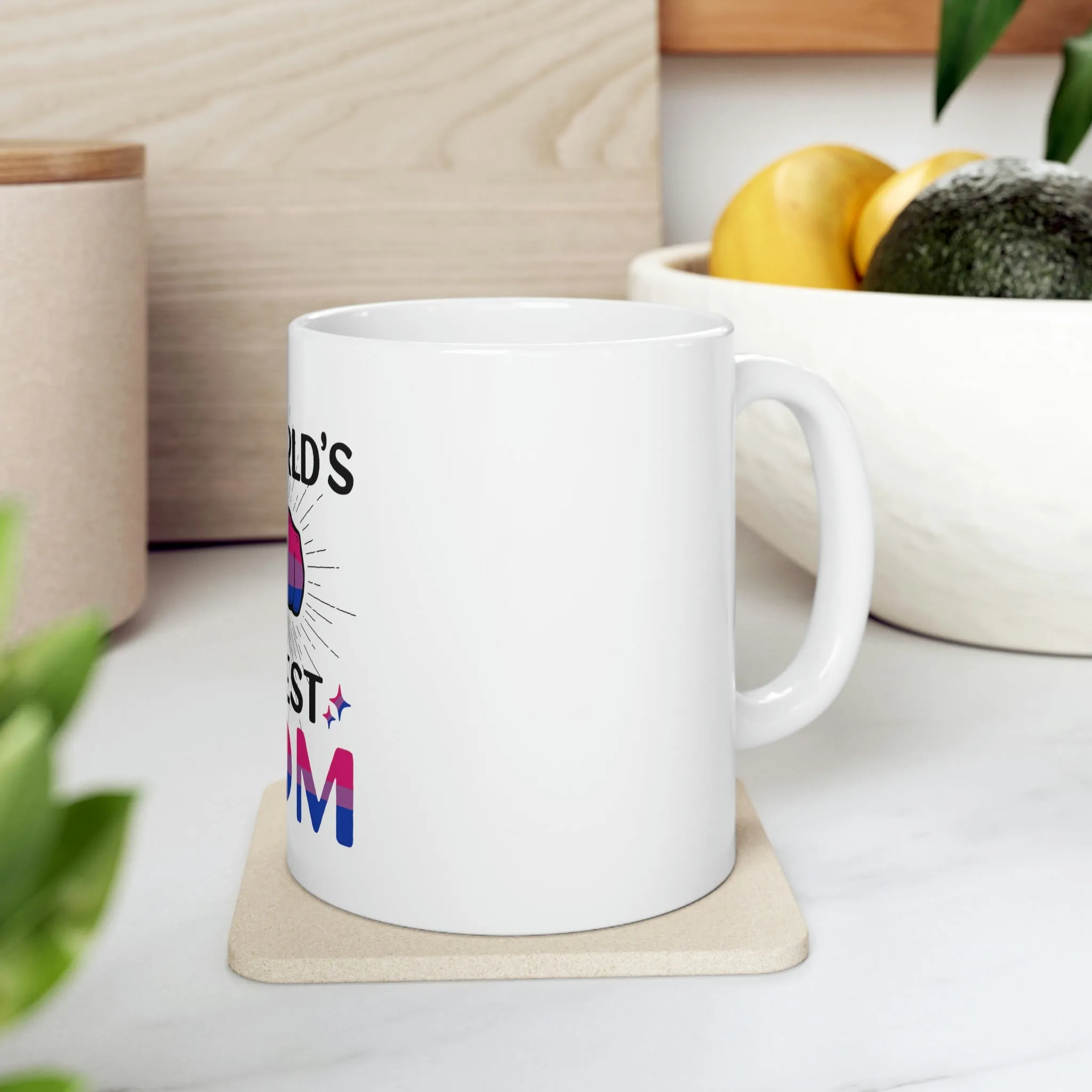 Bisexual Flag Ceramic Mug  - #1 World's Gayest Mom