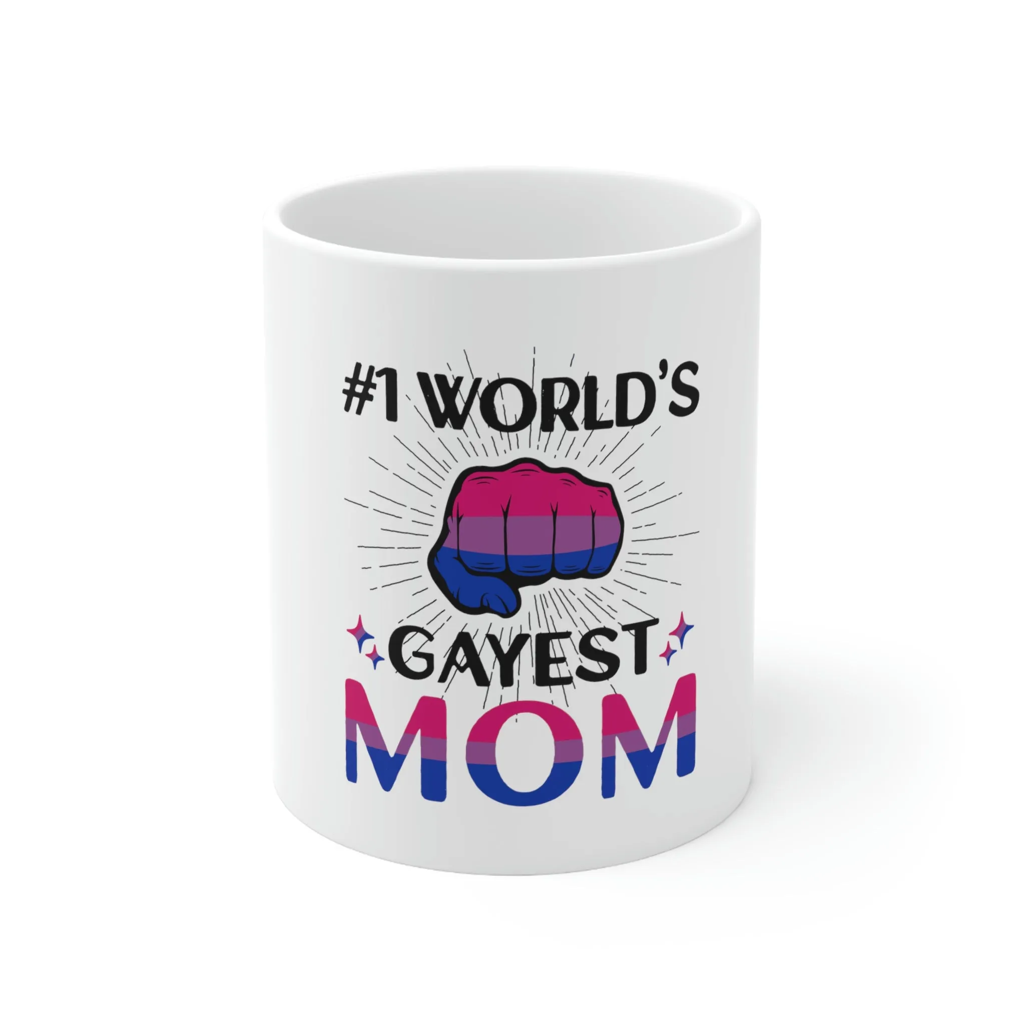 Bisexual Flag Ceramic Mug  - #1 World's Gayest Mom