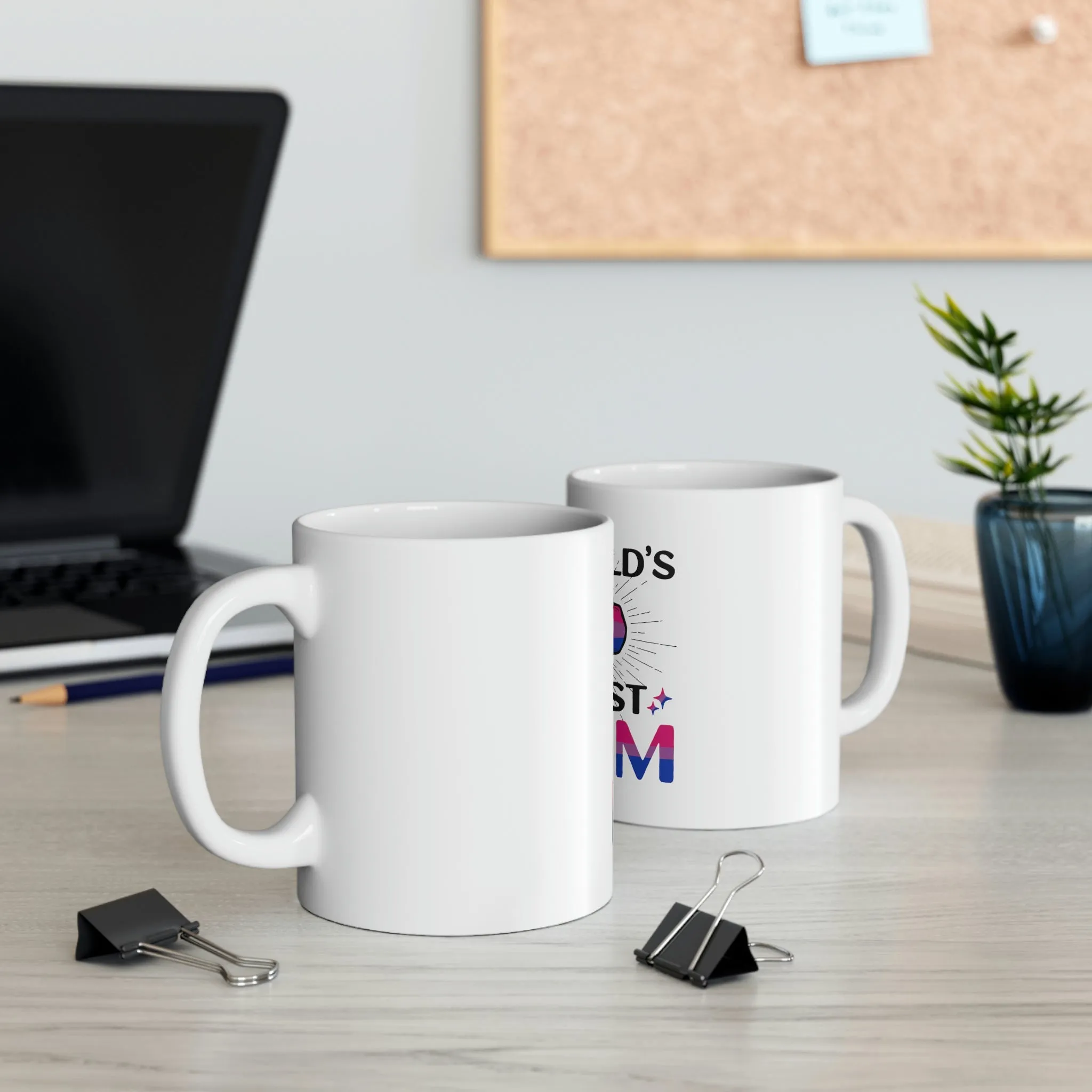 Bisexual Flag Ceramic Mug  - #1 World's Gayest Mom