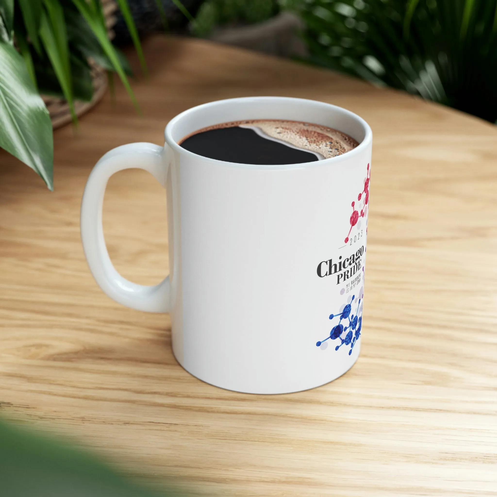 Bisexual Flag Ceramic Mug Chicago Pride - Rainbow Is In My DNA