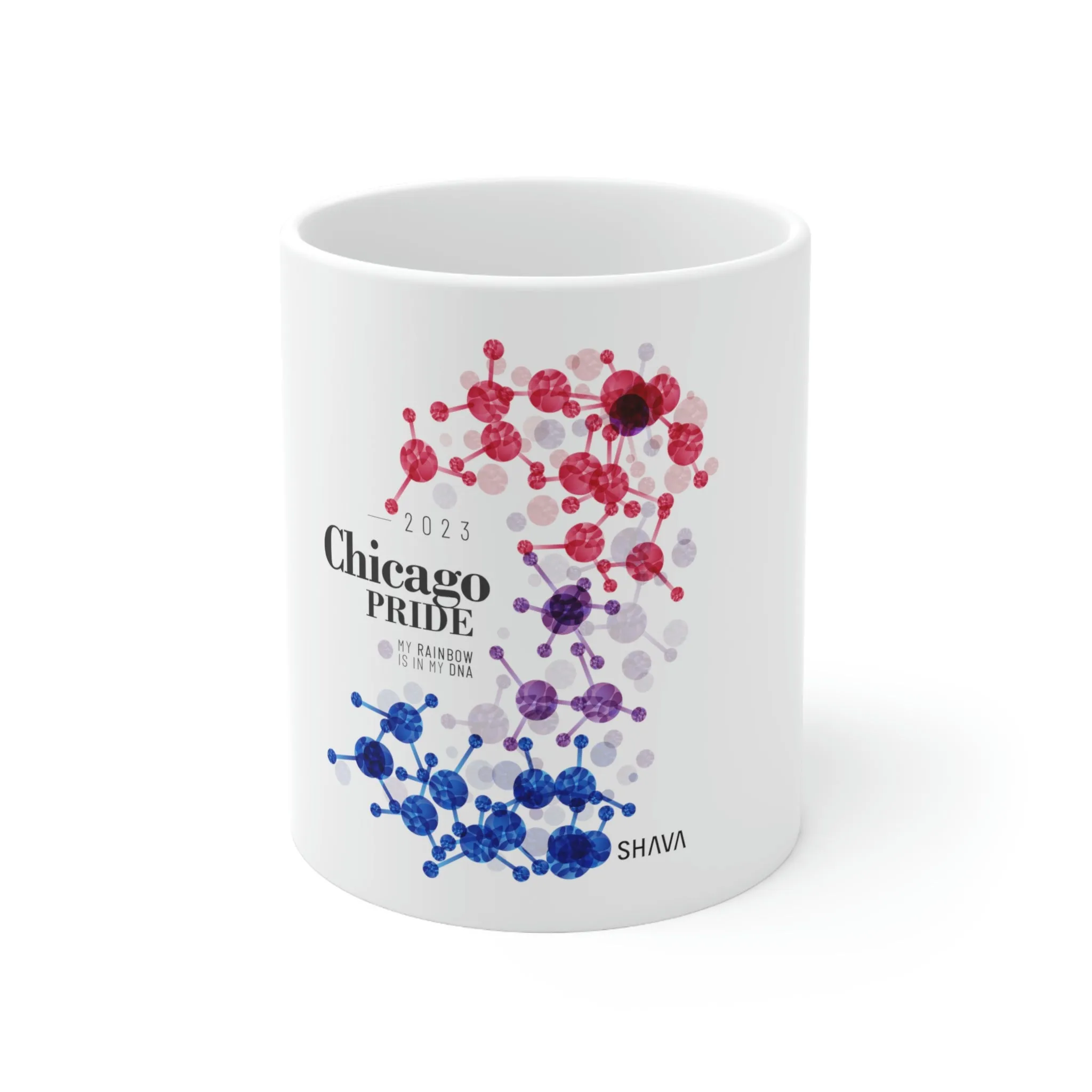 Bisexual Flag Ceramic Mug Chicago Pride - Rainbow Is In My DNA