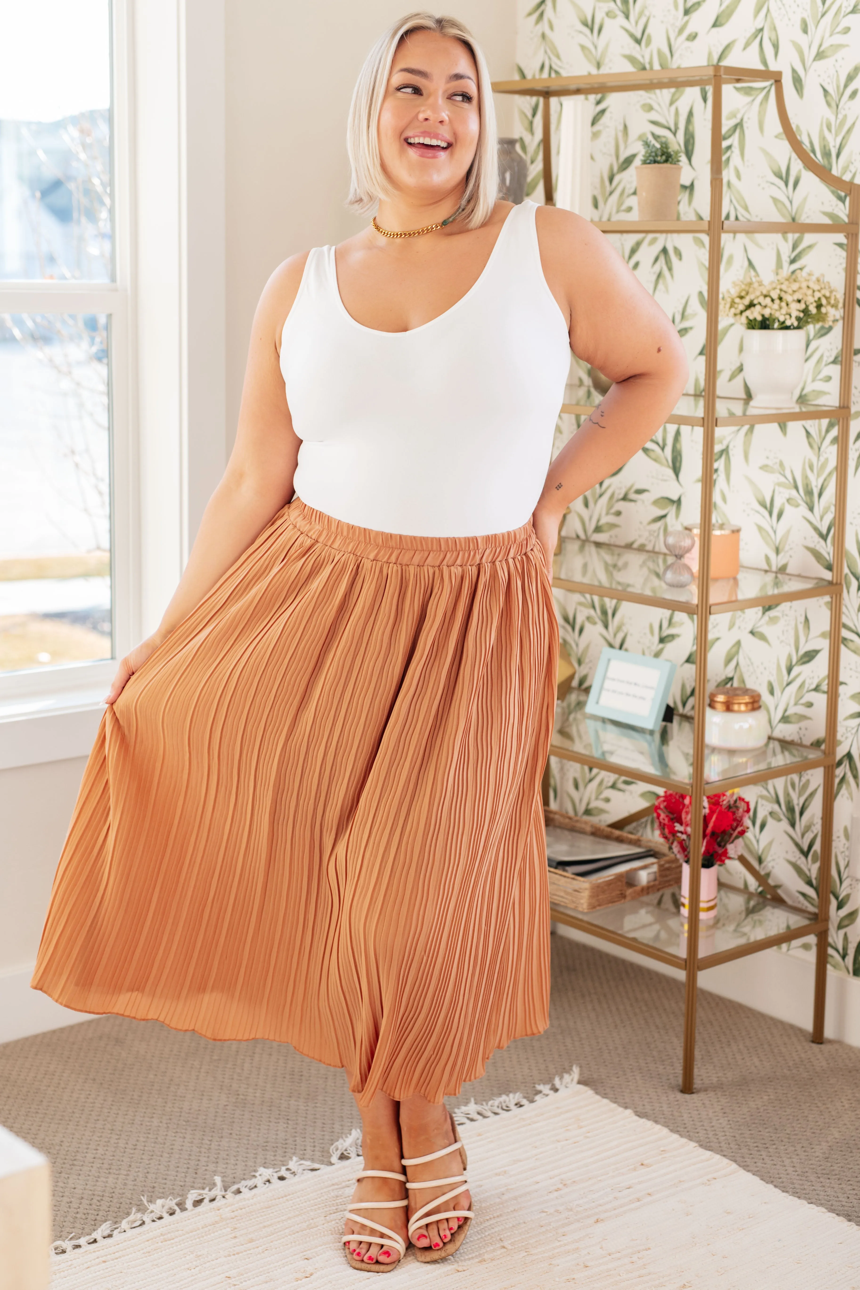 Blakely Pleated Midi Skirt