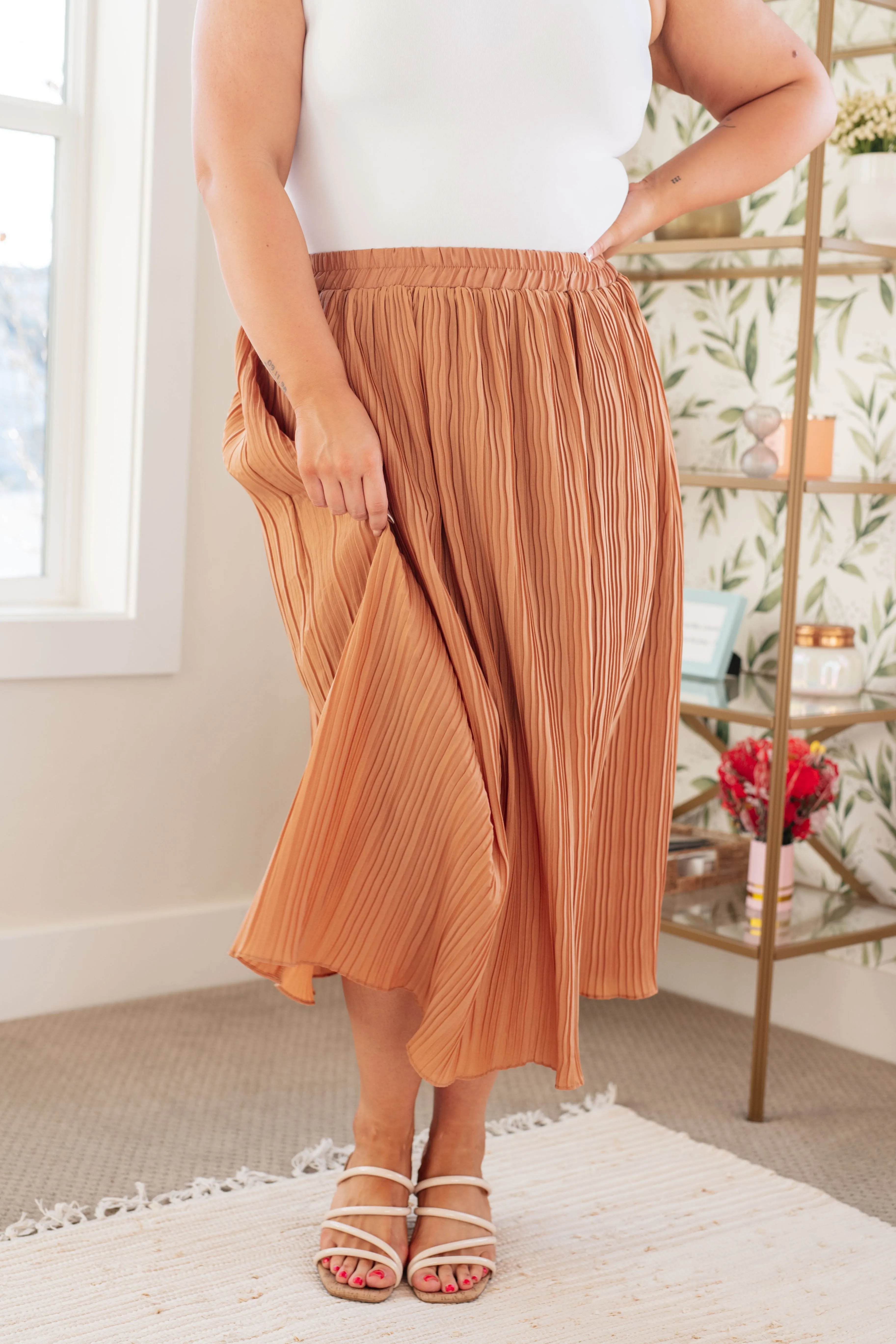 Blakely Pleated Midi Skirt