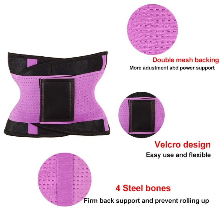 Body Shaping Underwear Abdomen Belt Fat Burning Paste New Fashion Sports Fitness Belly Belt, Size:L (Purple)