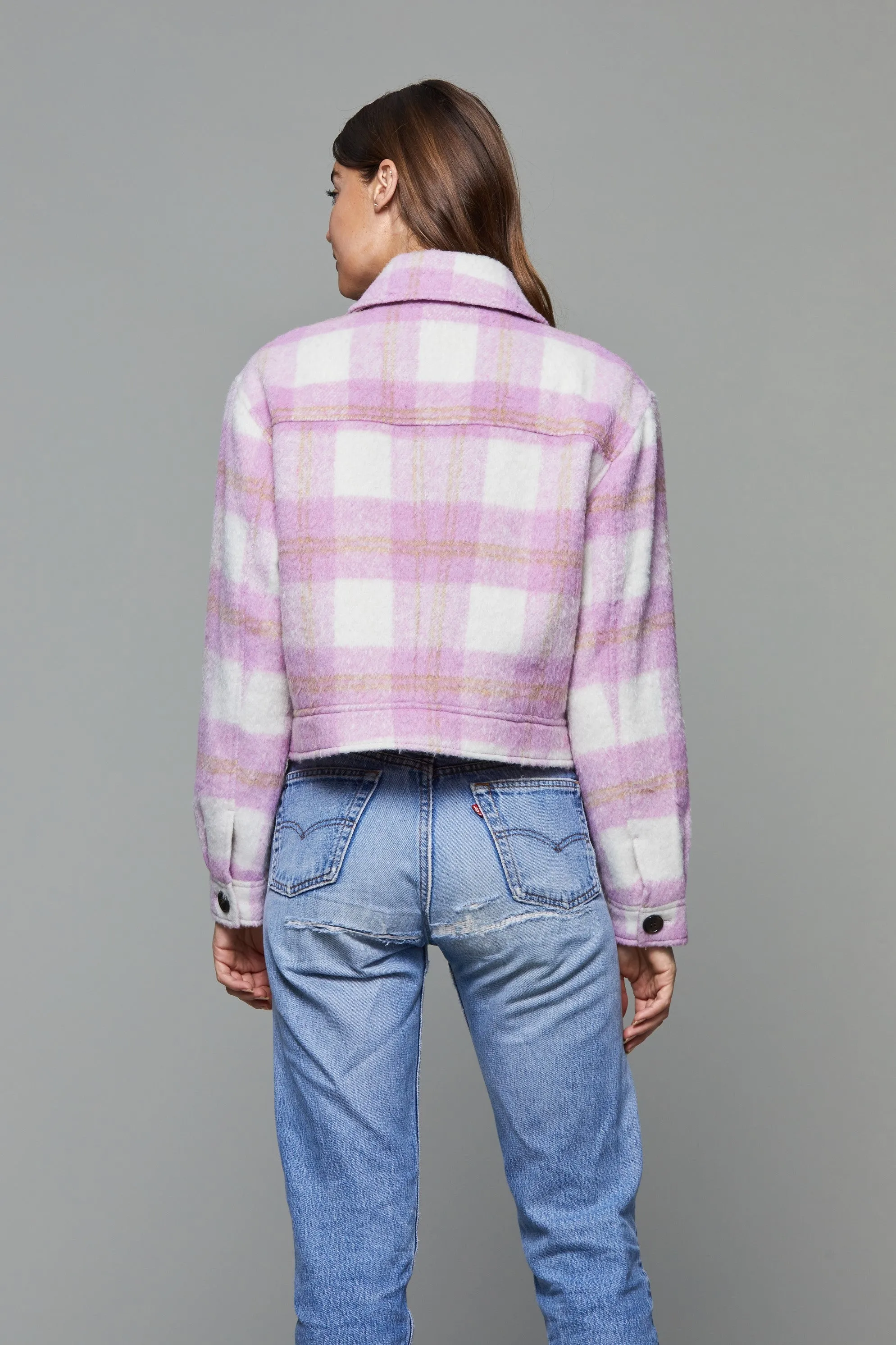 Brushed Flannel Plaid Shacket