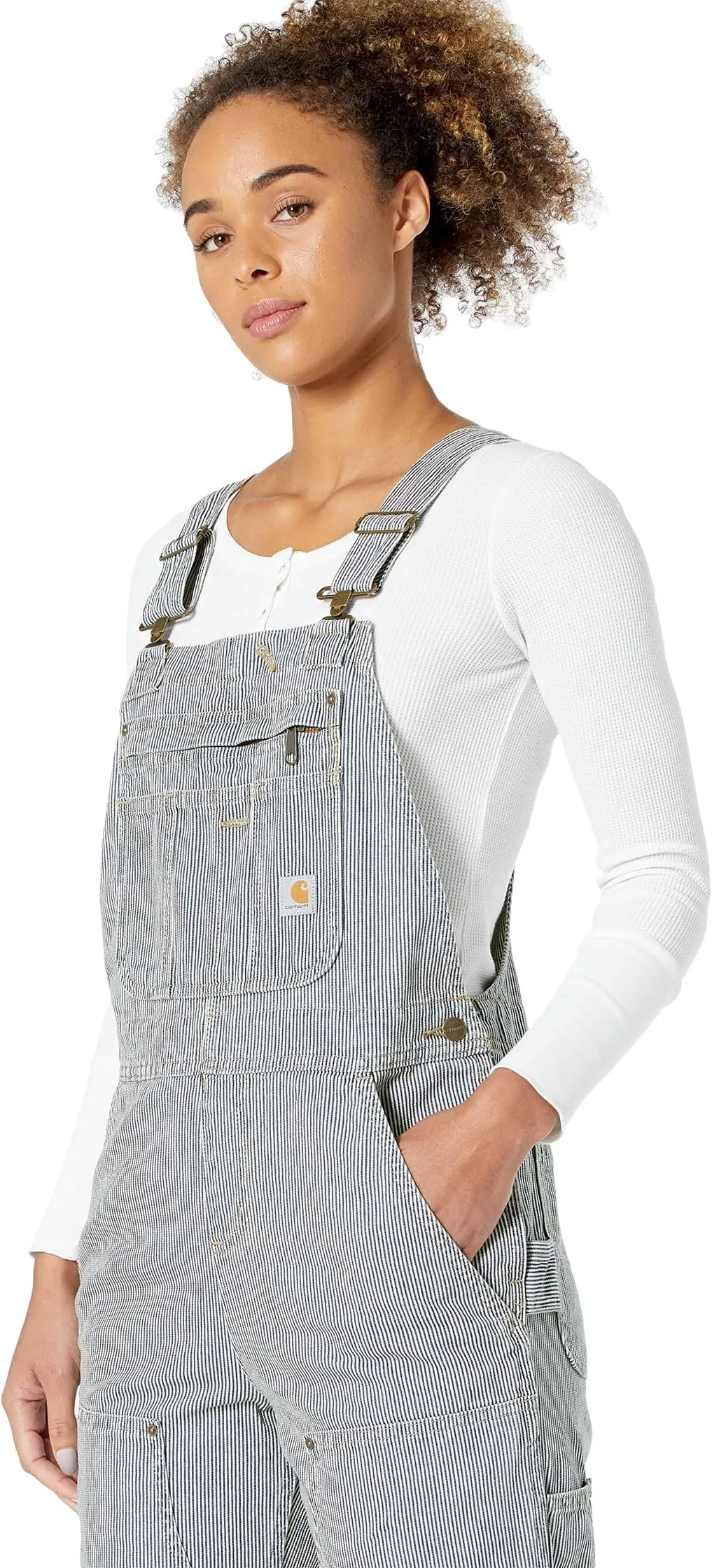 Carhartt Denim Relaxed Jumpsuit in Railroad Stripe