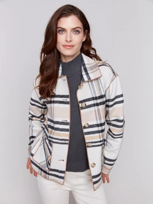 Charlie B C6185X Reversible Plaid Jacket