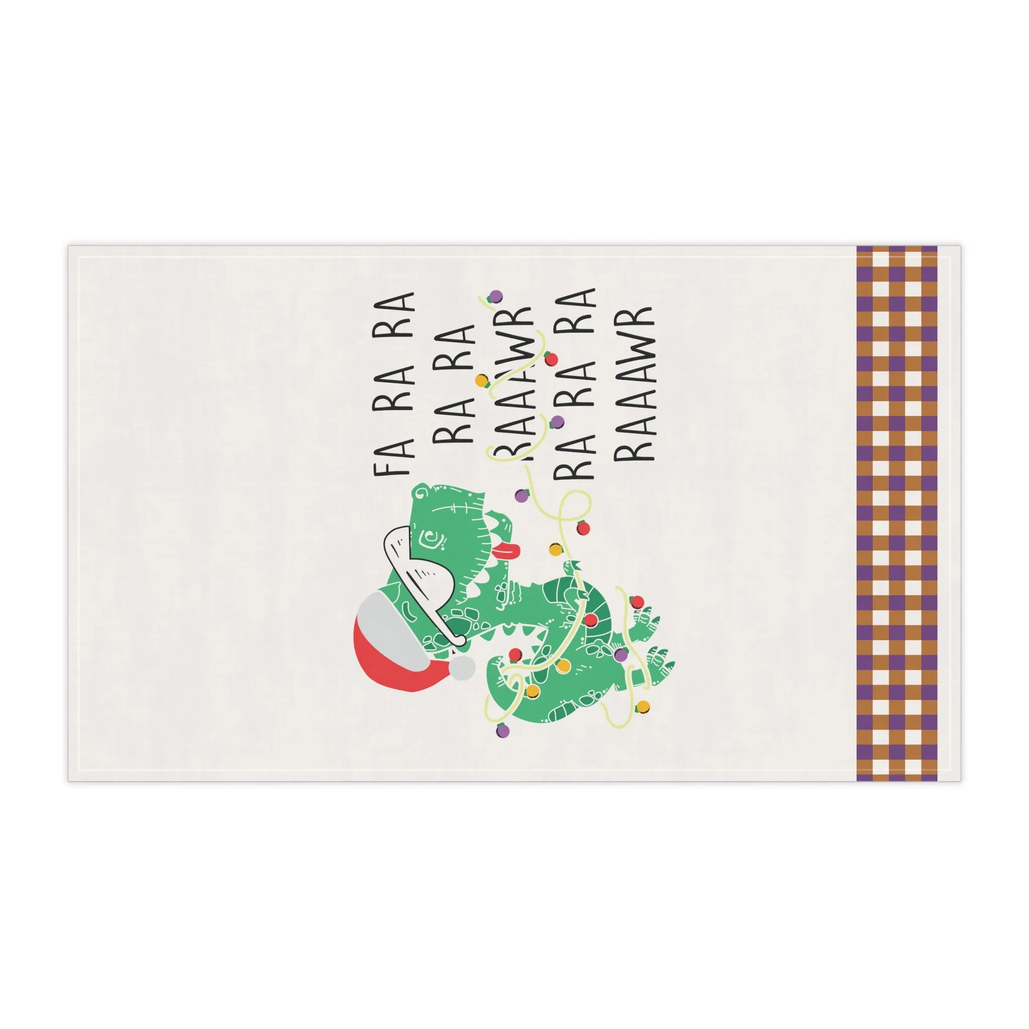 Christmas Kitchen Towel - Dinasour Christmas