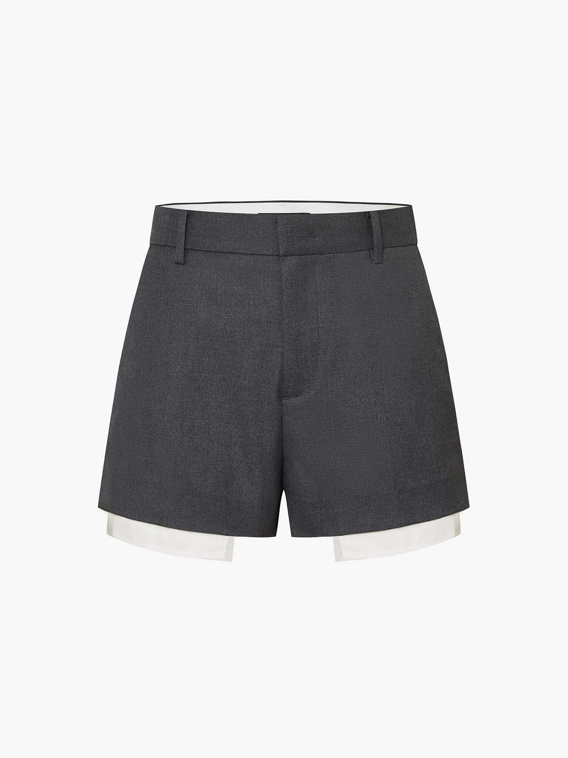 Contrast Detail Straight Shorts