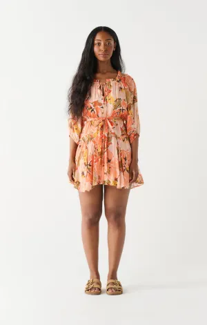 Dex Ophelia Puff Sleeve Belted Mini Dress