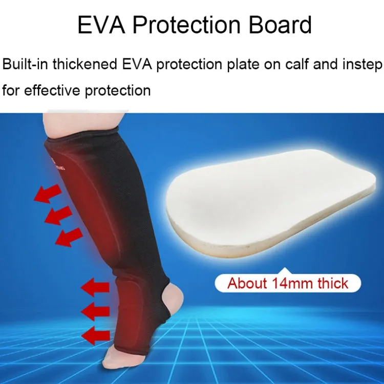 Elastic Breathable Karate Leg Guards Taekwondo EVA Board Protective Gear, Specification: S (White)