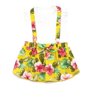 Floral Suspender Dog Dress