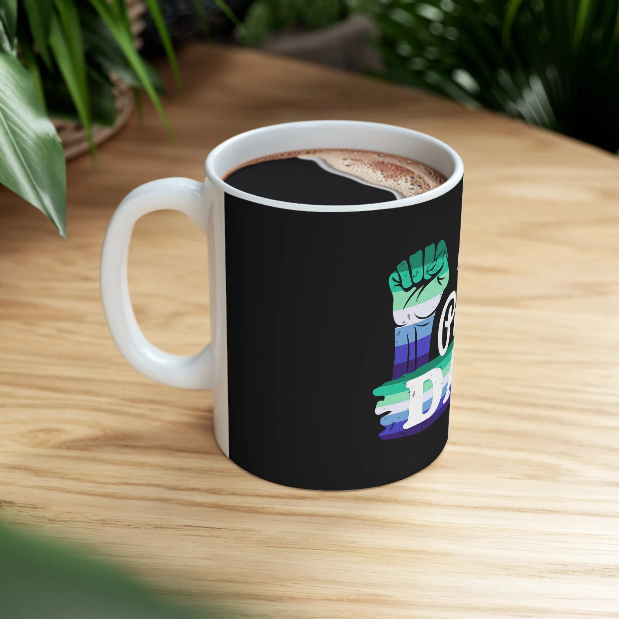 Gay Pride Flag Ceramic Mug - Proud Dad