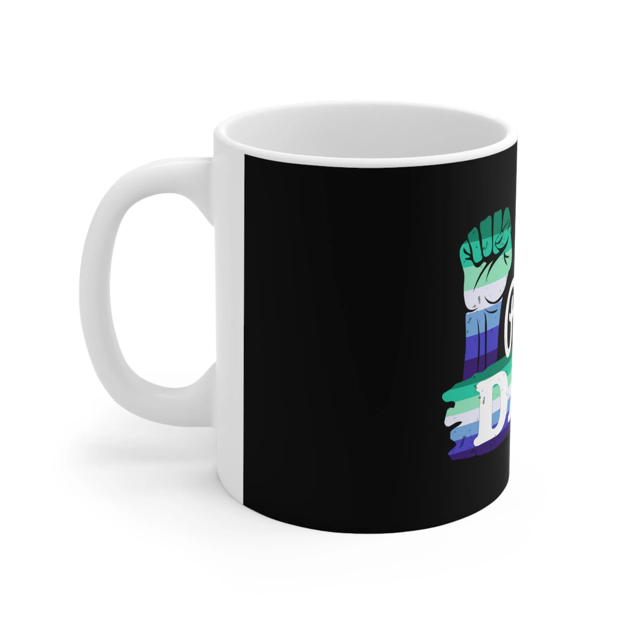 Gay Pride Flag Ceramic Mug - Proud Dad