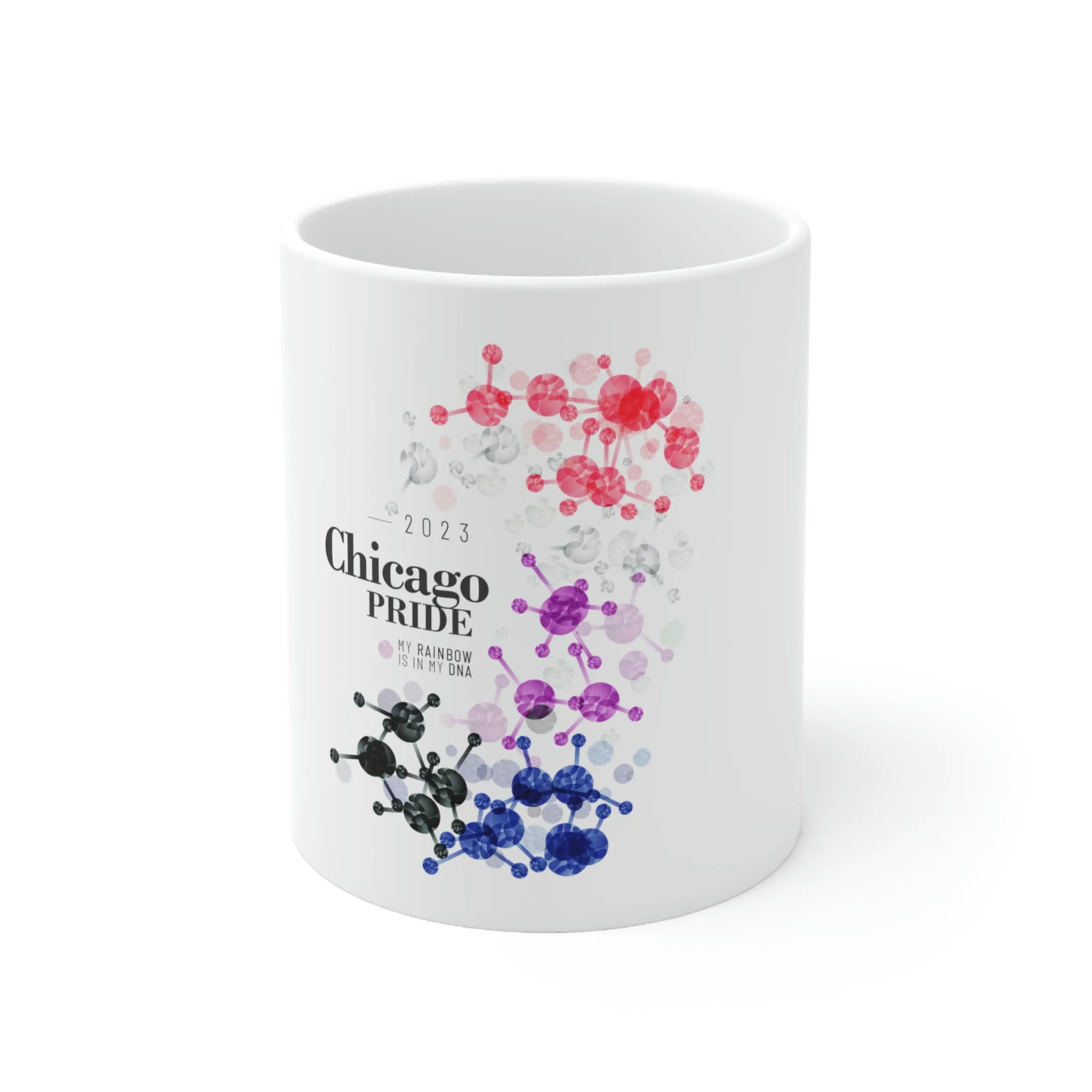 Genderfluid Flag Ceramic Mug Chicago Pride - Rainbow Is In My DNA