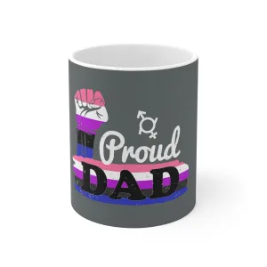 Genderfluid Pride Flag Ceramic Mug - Proud Dad