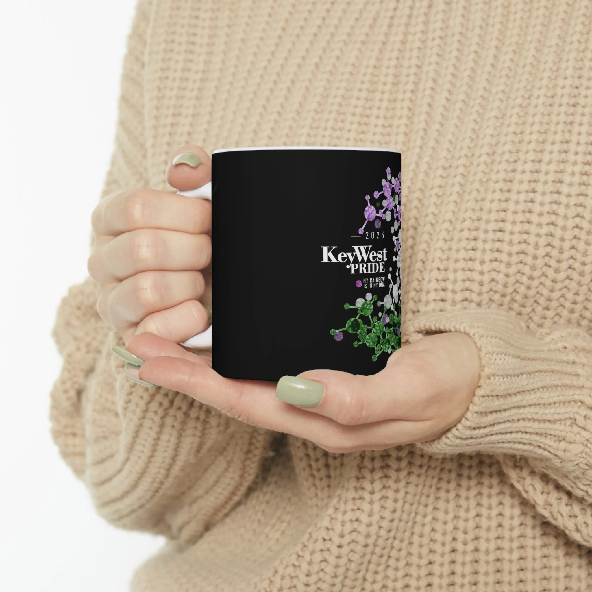 Genderqueer Flag Ceramic Mug Key West Pride - Rainbow Is In My DNA