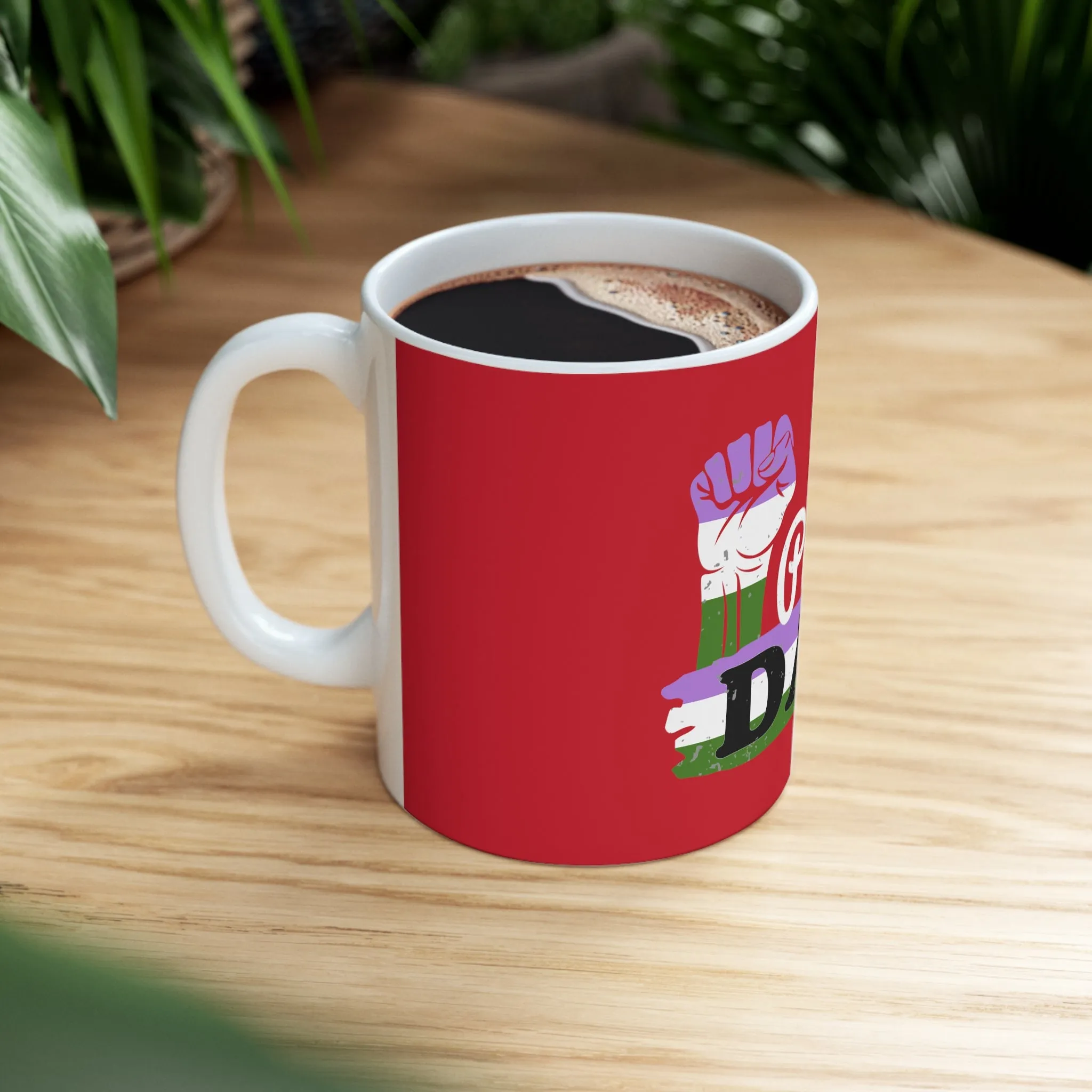 Genderqueer Pride Flag Ceramic Mug - Proud Dad