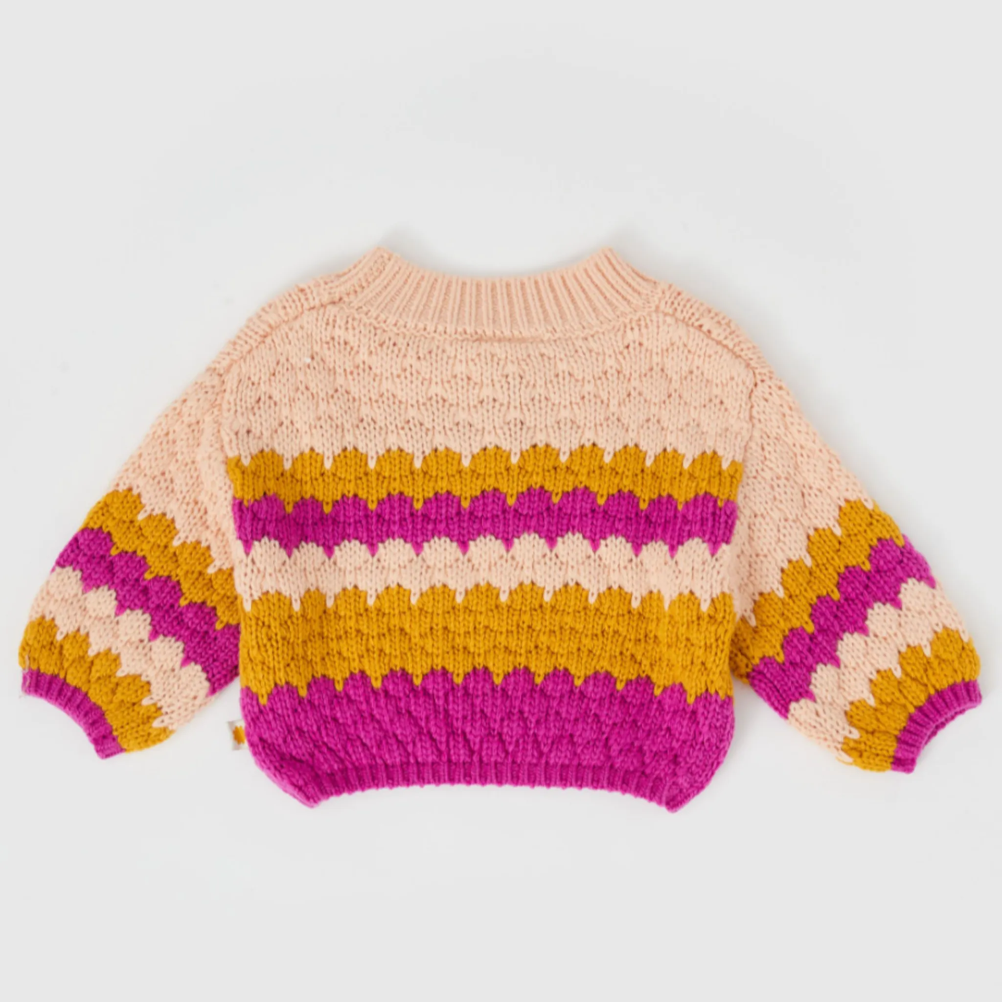 Goldie   ace - Billie Bubble Knit Jumper - Fairy Floss Golden