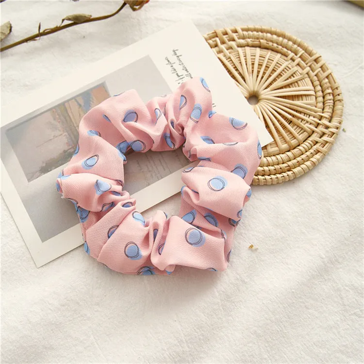 Hair Bands for Girls Or Ladies Pink Series Dot Stripe Hair Accessories Hair Rope