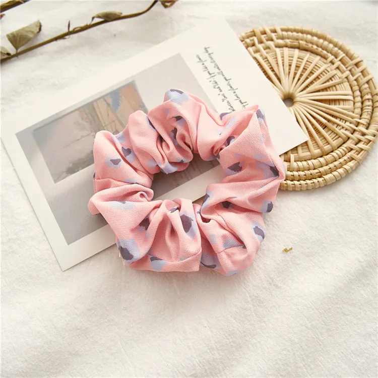 Hair Bands for Girls Or Ladies Pink Series Dot Stripe Hair Accessories Hair Rope