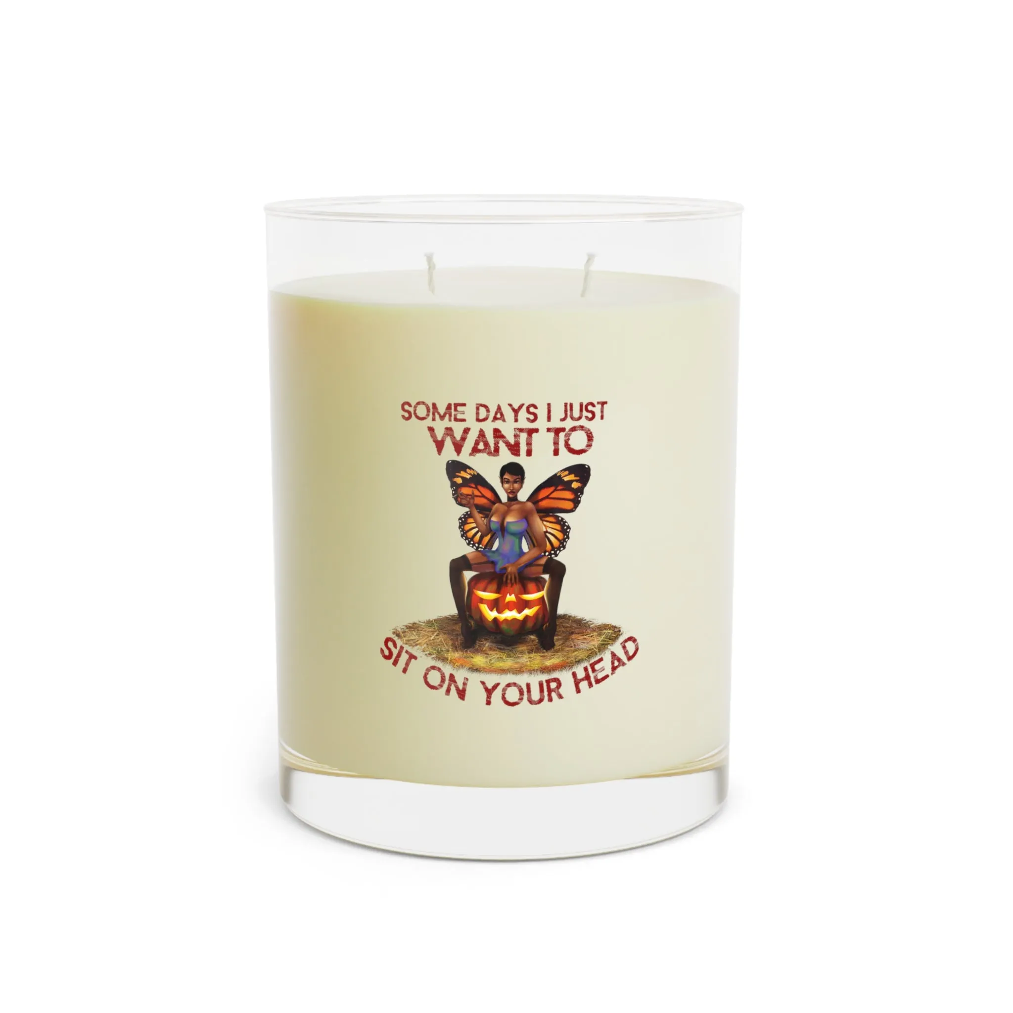 Halloween Scented Candle Full Glass, 11oz - Sit On Your Head