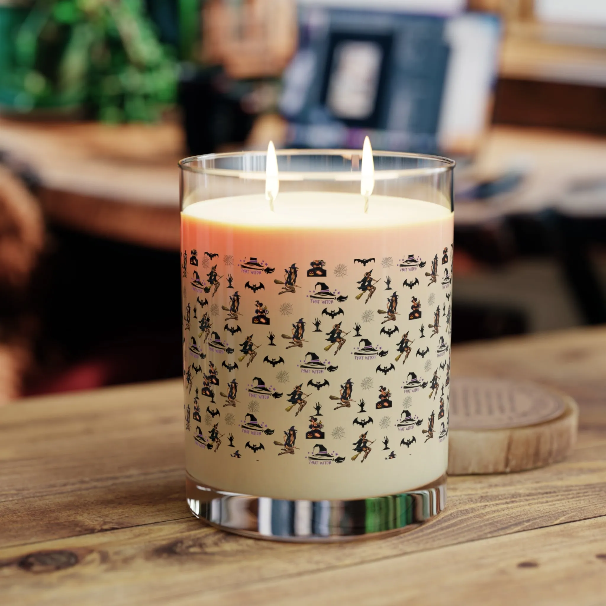 Halloween Scented Candle Full Glass, 11oz - That Witch Pattern