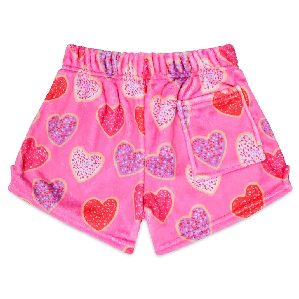 Iscream Heart Cookies Plush Shorts