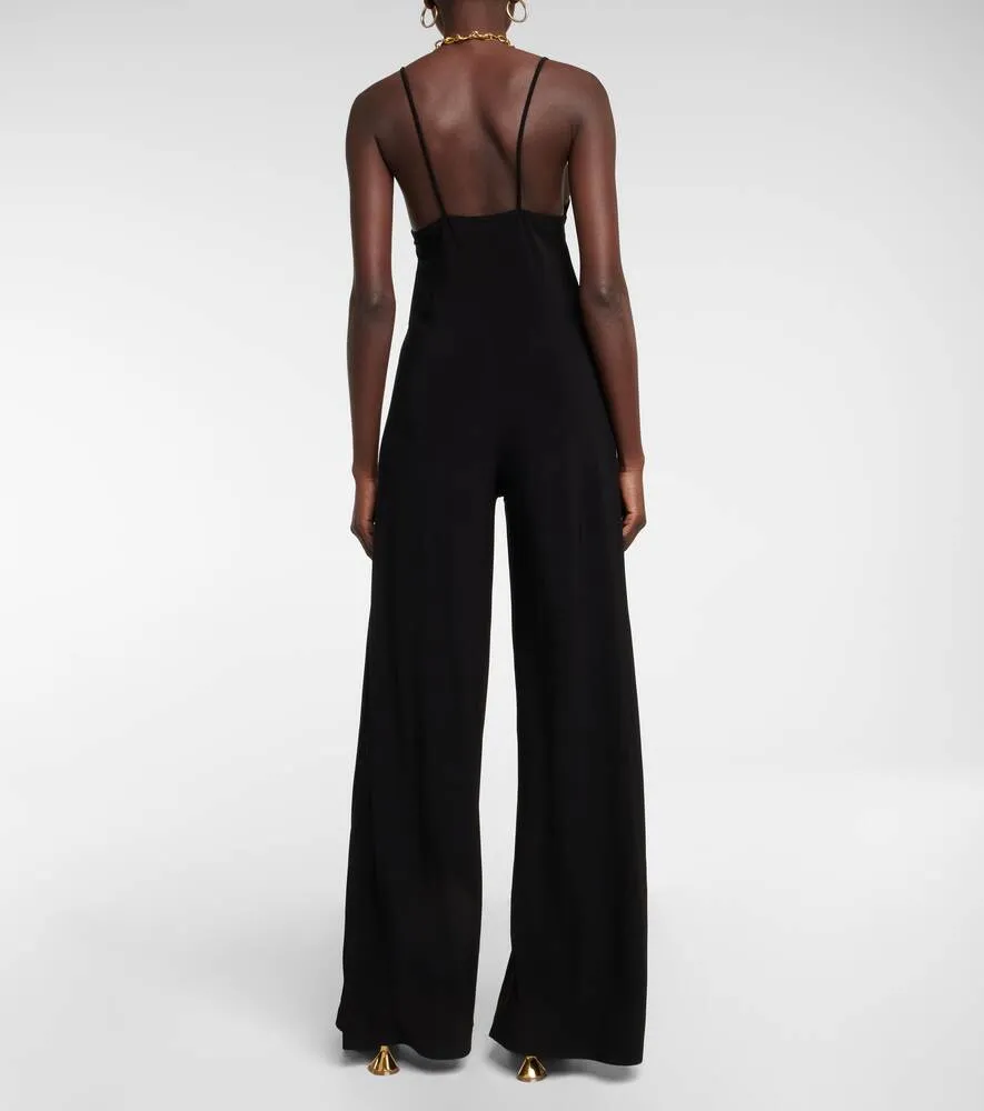 Jersey jumpsuit without fastenings NORMA KAMALI, black