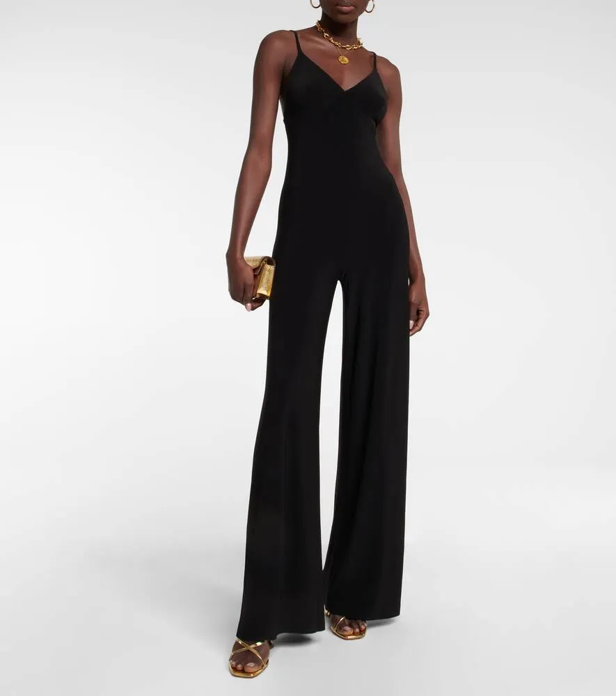 Jersey jumpsuit without fastenings NORMA KAMALI, black