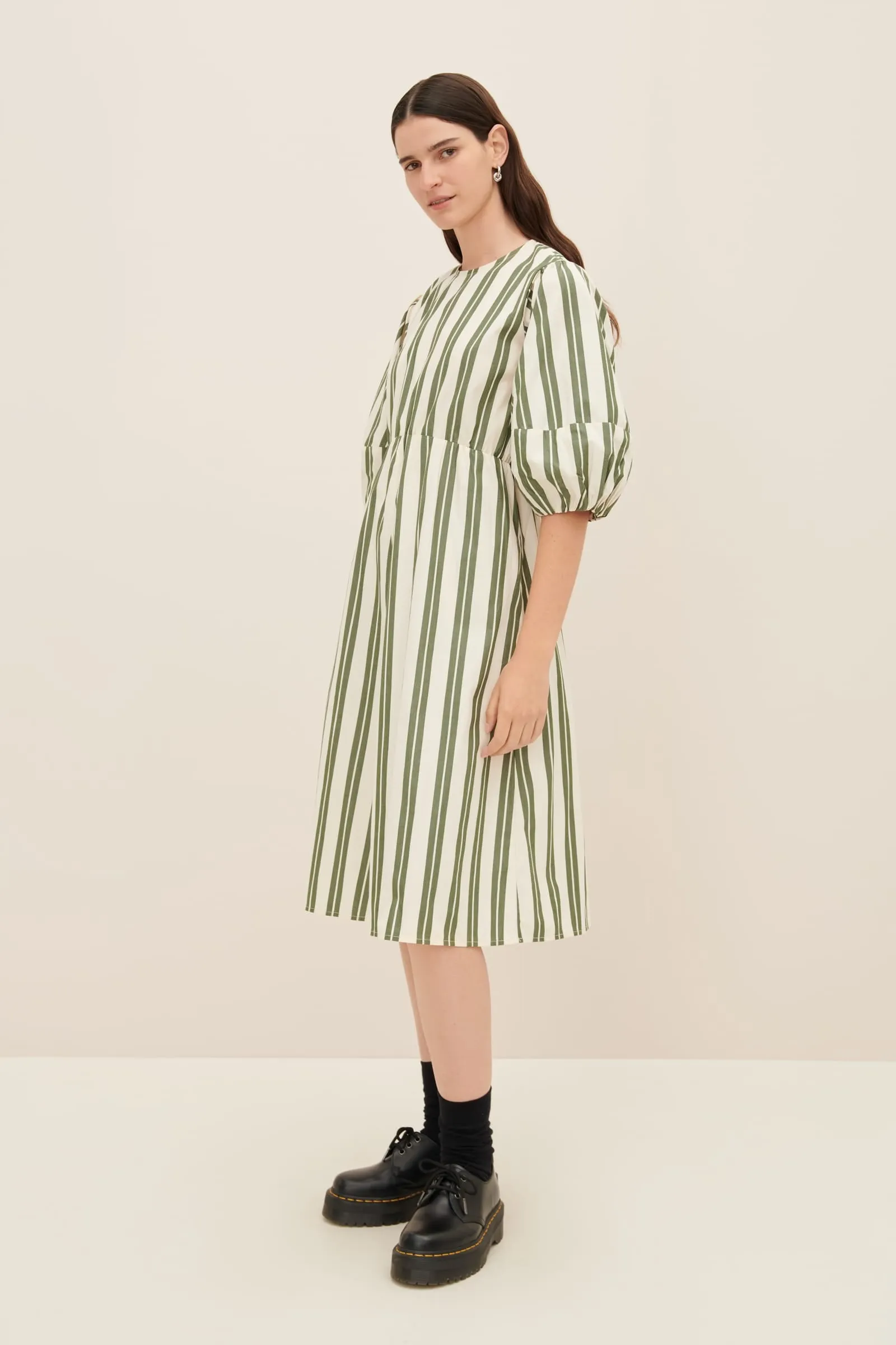 JOAN DRESS (Forest Stripe)