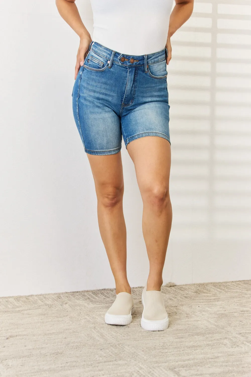 Judy Blue Full Size Tummy Control Jean Shorts