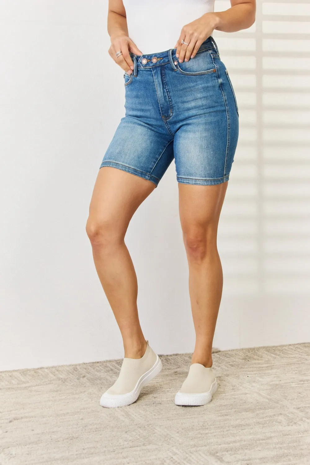 Judy Blue Full Size Tummy Control Jean Shorts