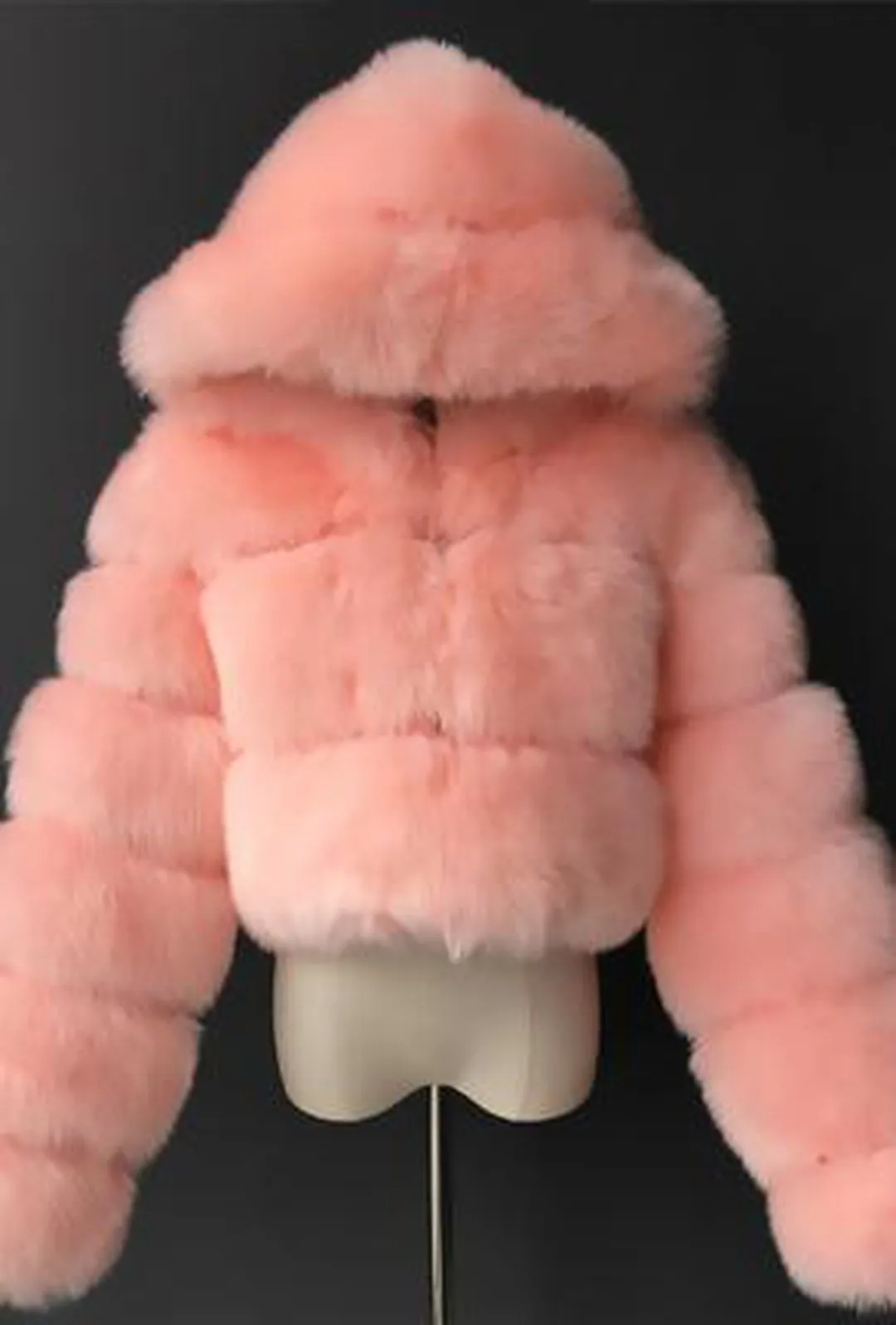 KAYLI - BOLERO HOODED FUR JACKET