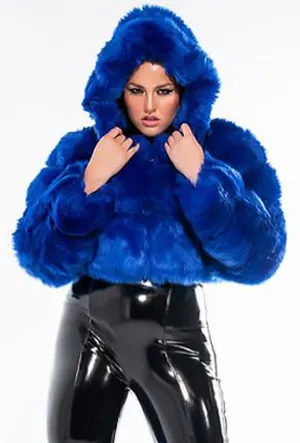 KAYLI - BOLERO HOODED FUR JACKET