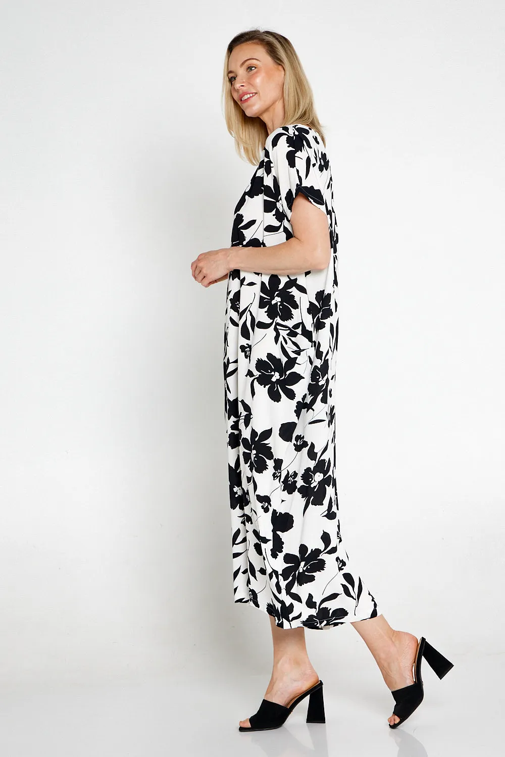 Liliana Dress - Black/White