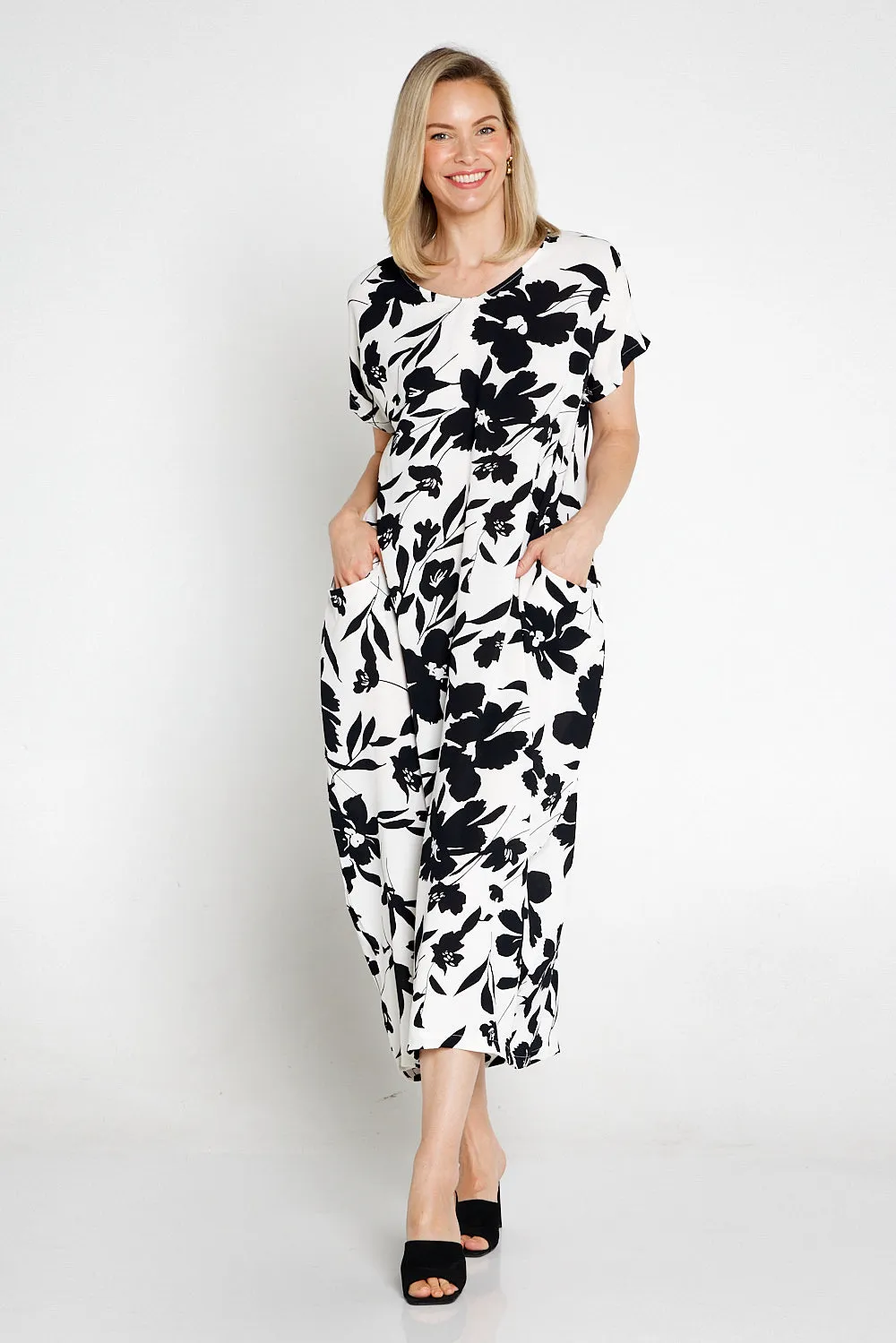 Liliana Dress - Black/White