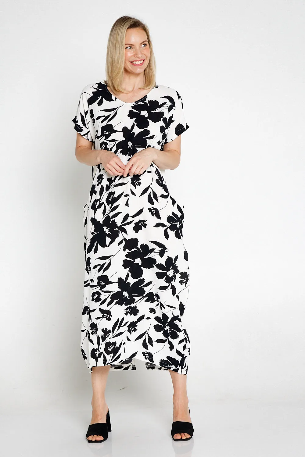 Liliana Dress - Black/White