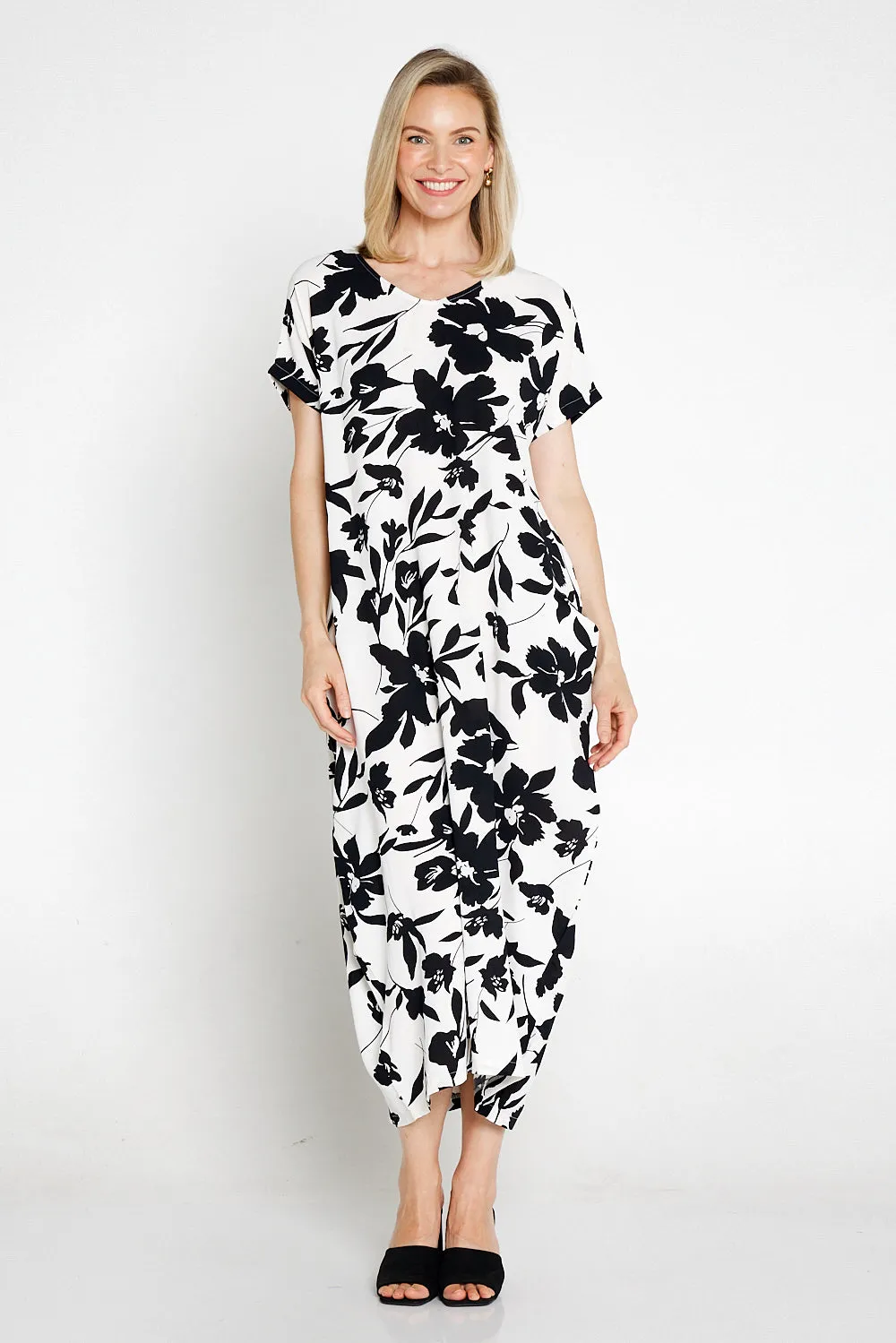 Liliana Dress - Black/White