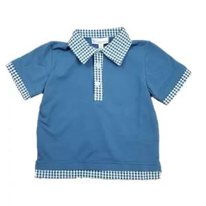 MARTINO - Gingham Trim Polo - Short