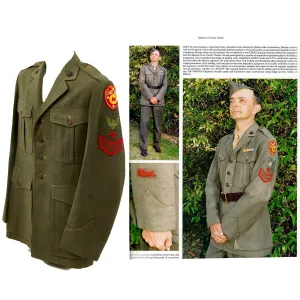 Original U.S. WWII Navy Fleet Marine Force Marine Uniform Jacket - As Seen In Book